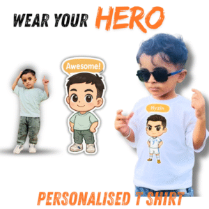 Personalized Superhero T-Shirt for Kids | Boy’s Crew Neck T-Shirt | BC21
